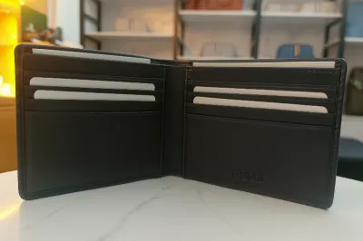 Hugo Boss Men’s Genuine Leather Wallet –Navy